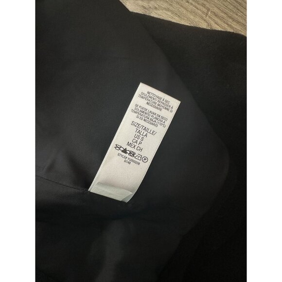 Bird by Juicy Couture Black Wool/Cashmere Puff Shoulder Double Breasted Coat S - Picture 11 of 12